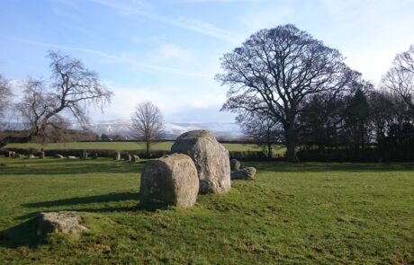 Image of part of the stone circle Long Meg and her daughters